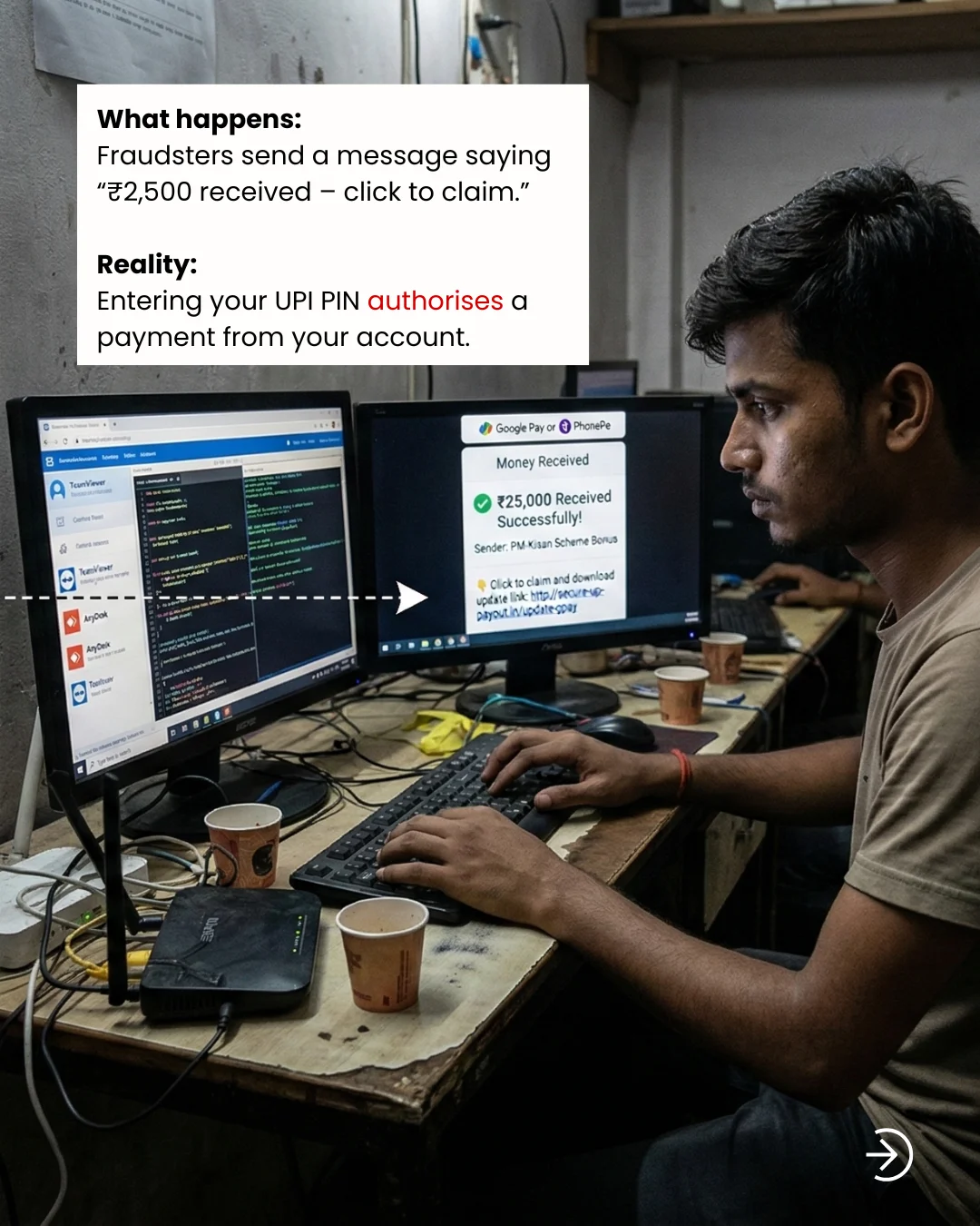 Moneylife Foundation UPI scam awareness social creative