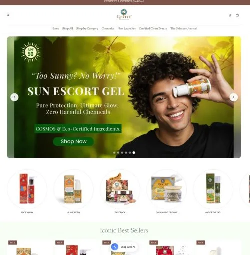 Revité website experience after brand revamp
